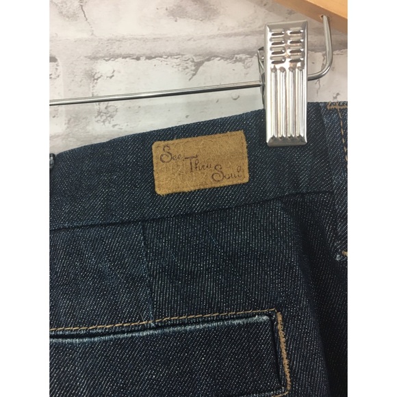 See Thru Soul wide leg blue jeans size 25 - Picture 5 of 9